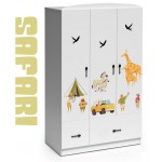 Dulap SAFARI 3 usi - Camere de Copii Premium MDF High Gloss - Tema Jungla Safari Dulap SAFARI 3 usi - Camere de Copii Premium MDF High Gloss - Tema Jungla Safari